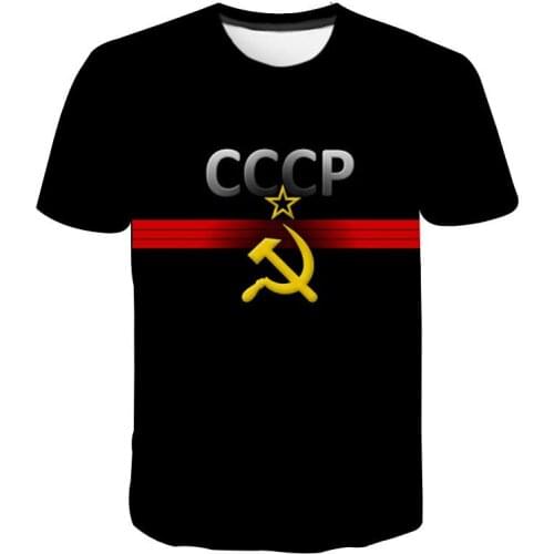 CCCP T-Shirts USSR Soviet Union Emblem 3D Print Streetwear Men Women Fashion Short Sleeve T Shirt Russia Tees Tops Kids Clothing