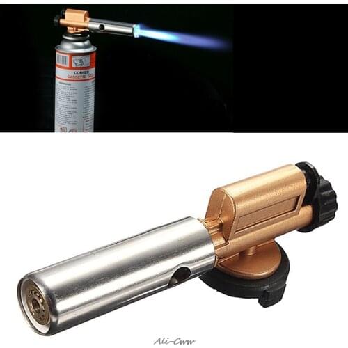 Electronic Ignition Copper Flame Butane Gas Burner Gun Maker Torch Lighter New