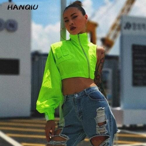 Женские короткие куртки HANQIU China At AliExpress