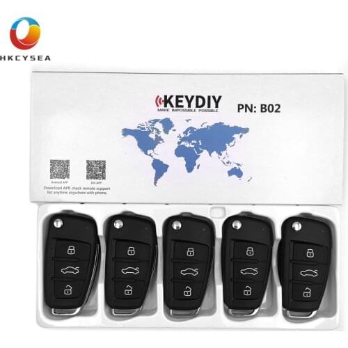 HKCYSEA 5/10/15PCS Blank Remote Key KEYDIY B02 3 Button KD Remote Key for KD900 URG200 KD-X2 MINI KD to Produce Any Model Remote