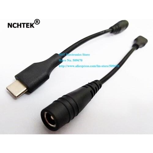 NCHTEK USB Type C Male to DC 5.5x2.1mm Female Jack Power Charge Extension Cable About 15CM/Free Shipping/10PCS