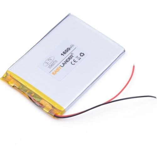 China manufacture hot selling 356070 3.7V 1600mAh external rechargeable lipo battery for 7inch tablet pc, MID, PDA