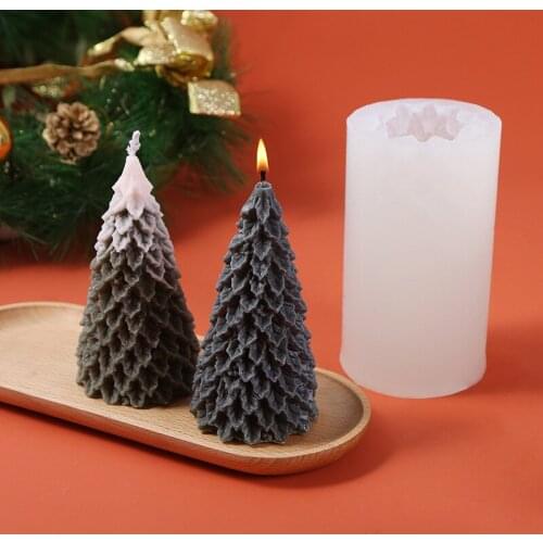 New Christmas tree home decoration scented candle Silicone mold Pastry and bakery accessories Baking tools