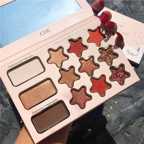 12 Color Eyeshadow Pallete Glitter Shimmer Matte Eyeshadow Palette Pigmented Metallic Makeup Palette Maquillage Paleta De Sombra