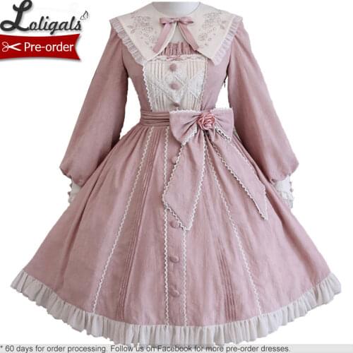Pre-order ~ Rose Poem ~ Elegant Embroidered Long Sleeve Lolita Dress by Alice Girl