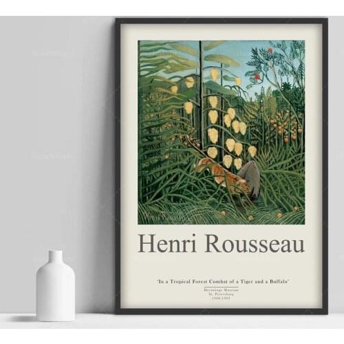Henri Rousseau poster, Museum of Modern Art print, Henri Rousseau, MoMA art exhibition print, Art Print