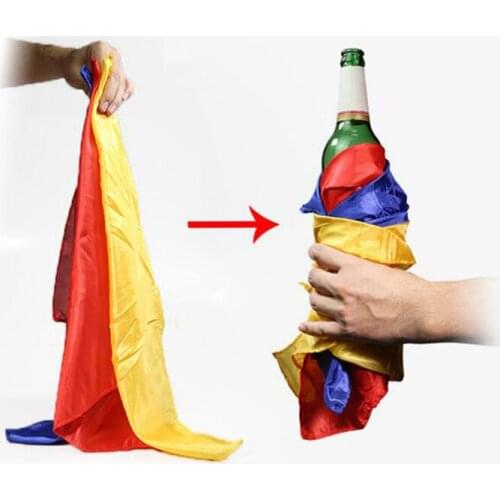 Appear Bottle From Silks Scarves Stage Magic Tricks Prop Toys Professional Magician Object Appearing From Silk Close up Illusion