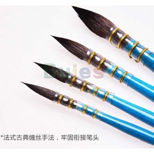 Maleonn 1902&1688 Series Blue Fat Squirrel Hair Watercolor Brush,Sable Hair Mixed Nylon Brush,Art Brush,Classical Gouache Brush