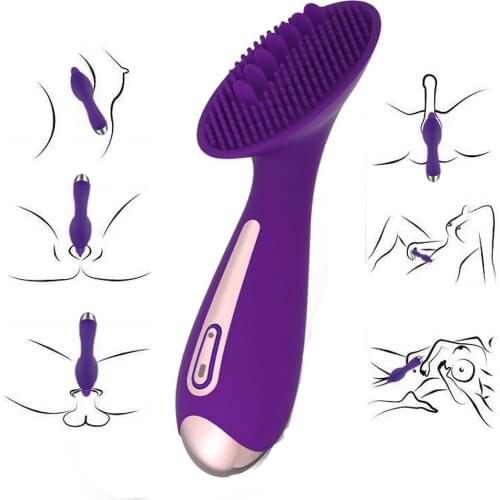 Brush Vibrator Female Masturbation Device Fun Cunnilingus Tease Female Charging Adult Products