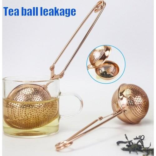 Stainless Steel Snap Tea Infuser Rose Golden Loose Leaf Tea Ball Strainer for Teaism GQ