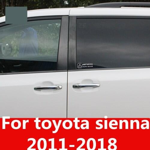 Car Styling Inner Door Handle Cover Door Bowl Frame Trim Sticker Accessories Blade door bowl For toyota sienna 2011-2018