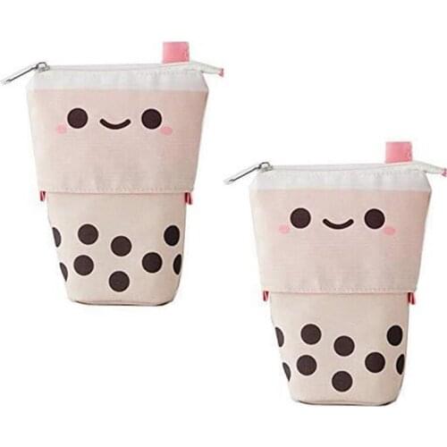 Pen Pencil Telescopic Holder Stationery Case, Stand-Up Transformer Bag Organizer,Great For Easter Spring Cosmetics Pouch