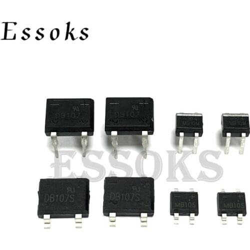 20PCS Brigde Rectifier Diode DB107 DB157 DB207 DB107S DB157S DB207S DB307S MB6S MB8S MB10S MB16S MB6M MB10M MB6F MB8F MB10F