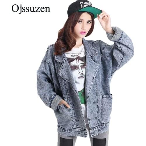 Spring Oversized Denim Jacket 2019 Women Loose Coat Jaqueta Jeans Casacos Femininos Vintage Denim Jean Jackets Femme
