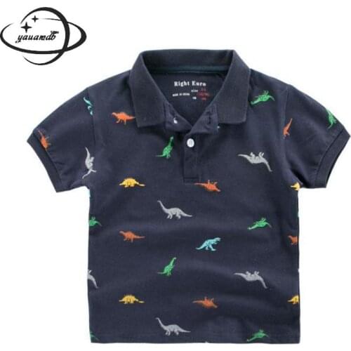Kids Polo Shirts Summer Boys And Girls Tops Tees Short Sleeve Breathable Cotton Soft Turn-Down Collar Childrens Clothes H25