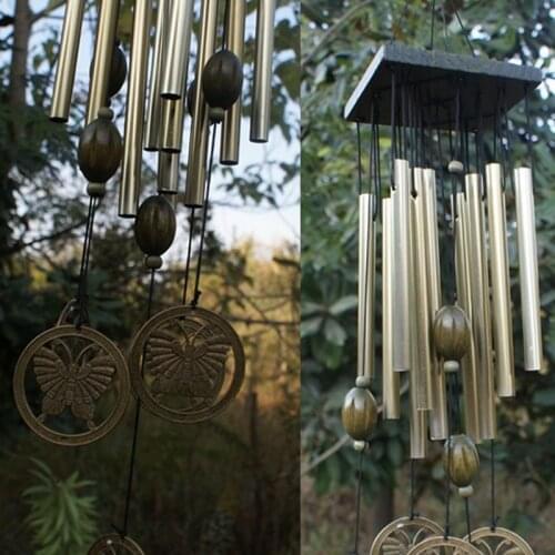 1* Wind Chime Anti-rust Copper Alloy Chimes Bells Copper 12xTubes Outdoor Yard Garden Home Decor Ornament Birthday Present Gift