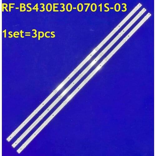 1SET=3PCS LED Backlight Strip 7 lamps RF-BS430E30-0701S-03