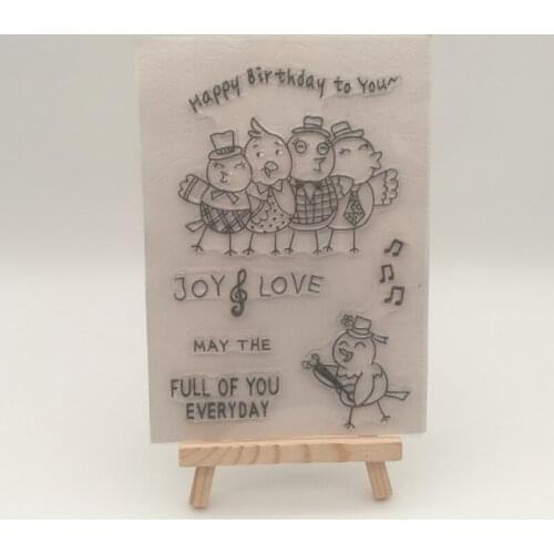 1sheet chicks singing transparent stencil for DIY Scrapbooking photo album decorative sheets