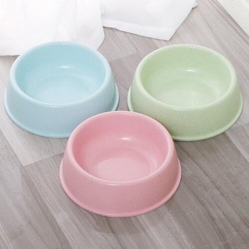 1PCs Pet Bowl Wheat Straw Pet Food Bowl Pet Feeding Bowl For Cats Dogs Water Food Feeder Pet Feeding Supplies Easy To Clean