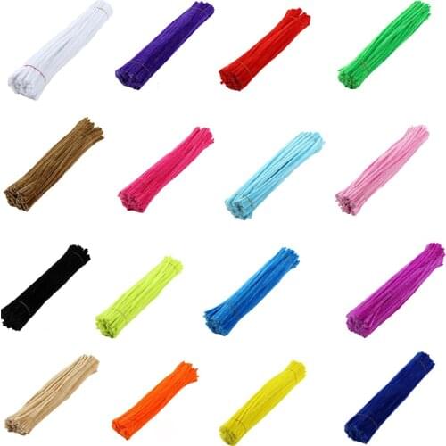 100pcs Solid Color Chenille Stems Pipe Cleaners Handmade Diy Art Crafts Material Kids Creativity Handicraft Children Toys