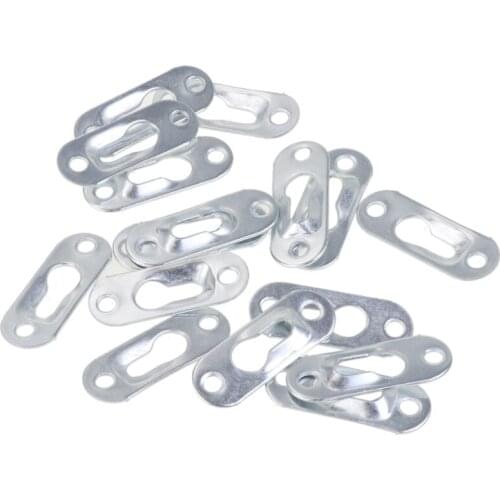 20pcs/Lot Metal Keyhole Hanger Fasteners for Picture Frames Mirrors Cabinet