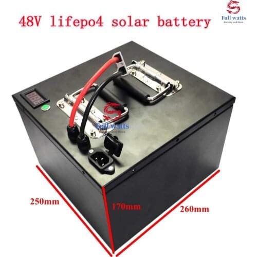 48V 200Ah 100Ah Lifepo4 battery with BMS endurance for 12Kw motorhome solar system boat RV+Charger