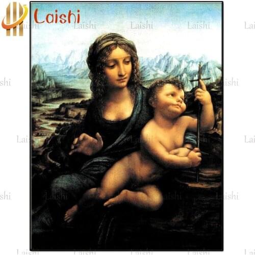 Diamond embroidery Our Lady of the Spinning Wheel 5D DIY full square round drill 3d rhinestone pictures mosaic wall decoration