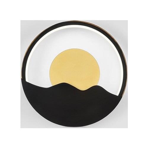 Aluminum Sunrise Sconce Light Simple Wall Decoration Lamp Living Room Bedroom Bedside Hotel Aisle Lighting Bra 22W Led Wall Lamp