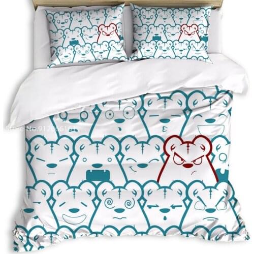 Cartoon Animals Bedding Set for Kids Bedroom Decor Twin Quilt 3D Printed Koala Bear Duvet Cover Comforter Home Textiles No Sheet