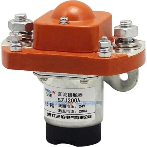 SAYOON SZJ200A DC6V 12V 24V 36V 48V 60V 84V 96V 120V 200A contactor used for electric vehicles, engineering machinery and so on