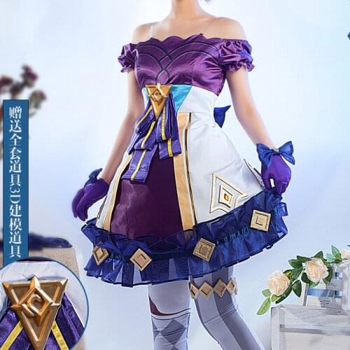 Game LOL Gwen Cosplay Costume The Hallowed Seamstress Battle Suit Lolita Dress Halloween Costumes Accessories Props for Women