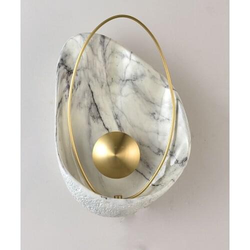 Creative Modern Shell Shape Led Wall Lamp TV Background Wall Lights Bedside Foyer Wall Sconce Special Nordic Home Loft Deco