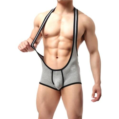 Men Undershirts Stretch Shaper Tight Leotard Sexy Mens Underwear Bodysuit Jumpsuits Wrestling Singlets Gay Jockstrap Undershirt