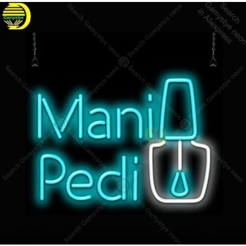 Neon Sign for Mani Pedi neon Light Sign Business Health Store Display glass Tube Handcrafted signs Arcade Art Neon Lamp for Room