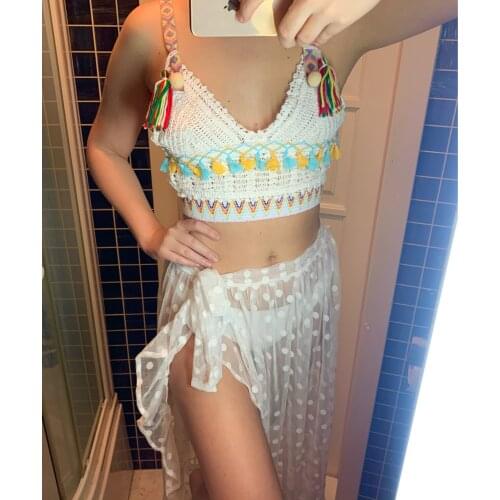 Sexy Women Mesh Sheer Beach Bikini Cover Ups Vacation Sunscreen Wrap Skirt 2021 New Ruffles Dot High Waist Split Up Veil Skirt