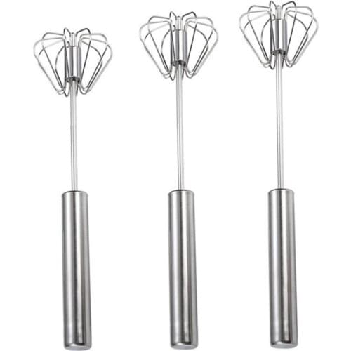Stainless Steel Whisk Semi-Automatic Household Kitchen Baking Tool Egg Flour and Cream Mixer Kitchen Accessories