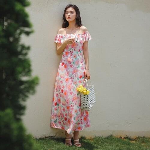 QOERLIN Fashion Printed Floral Sleeveless Dress 2021 Robe Beach Casual Plus Size Girl Long Dresses Summer Woman Holiday Dress