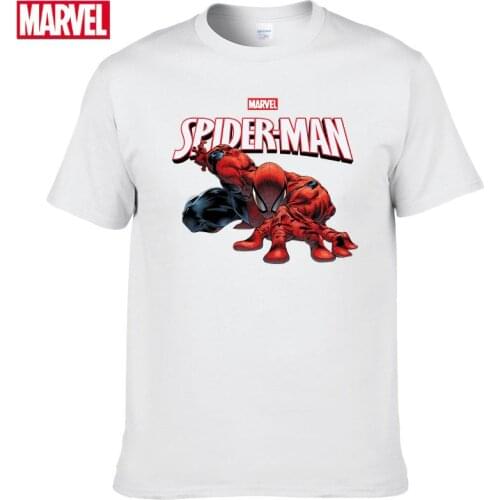 Marvel The Avengers spiderman t shirt Comfortable Breathable 100% cotton Fashion clothes for teens Summer Top Mens clothing #70