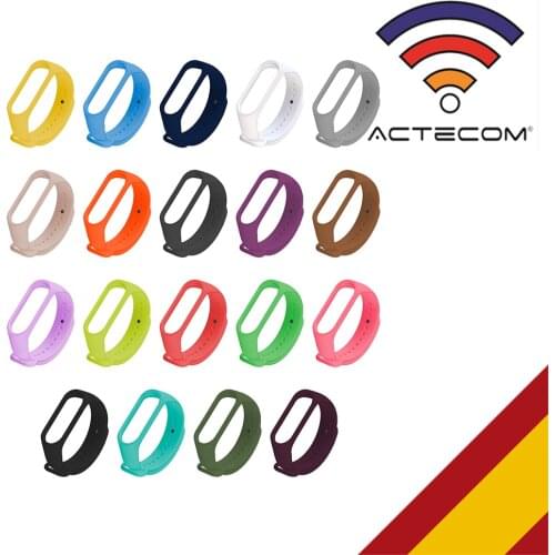 ACTECOM Recambio para Pulsera Actividad Xiaomi Mi Band 4 3 Smartwatch Correa Reloj, Correa para Xiaomi mi Band 4, Mi Band 3