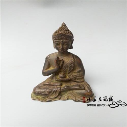 Nepalese Buddhas pure bronze statue decorated with pharmacist Buddha Amitabha
