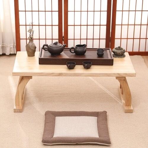 Solid wood window table tatami coffee table Japanese balcony tatami table bay window table small coffee table low table