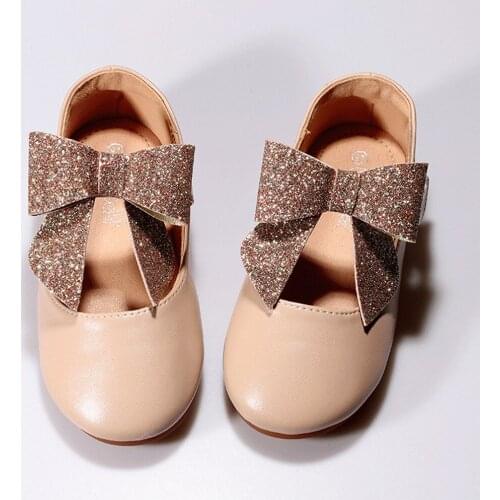 Flower Girls Shoes Khaki Butterfly Bow Toddlers Leather Princess Shoes Shiny Junior Back to School Shoes Black Halloween 3t 4t