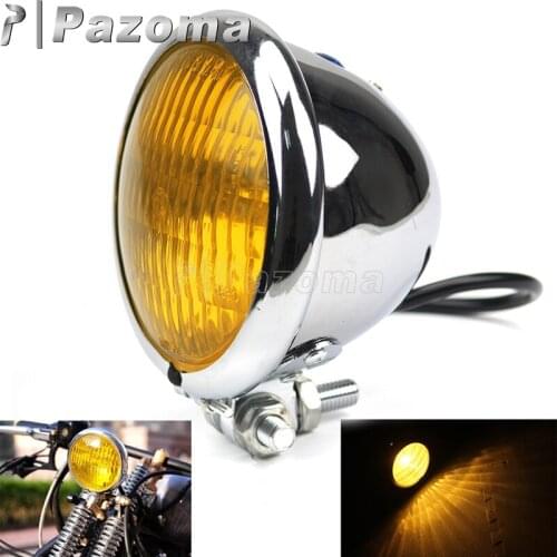 Universal For Honda Yamaha Suzuki 4.5" H4 Bulb Headlight Headlamp For Harley Softail Springer Bobber Chopper Head Light Custom