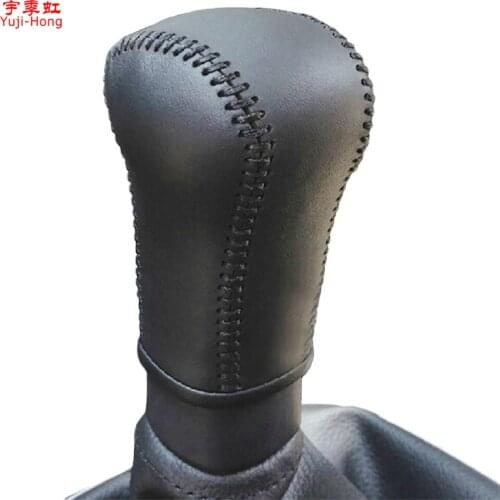 Yuji-Hong Car Gear Covers Case for Nissan Qashqai X-trail Rouge 5MT 2008-2015 Manual Shift Collars Genuine Leather Hand-stitched