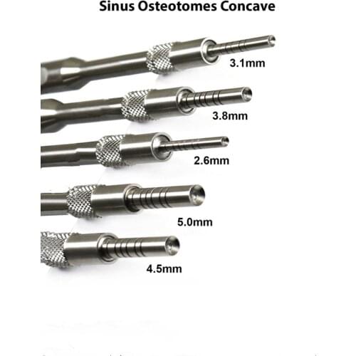 1 Piece Dental Implant Osteotome Instruments Dental tooth extraction tool maxillary Sinus Lift Straight ( Concave Tips)