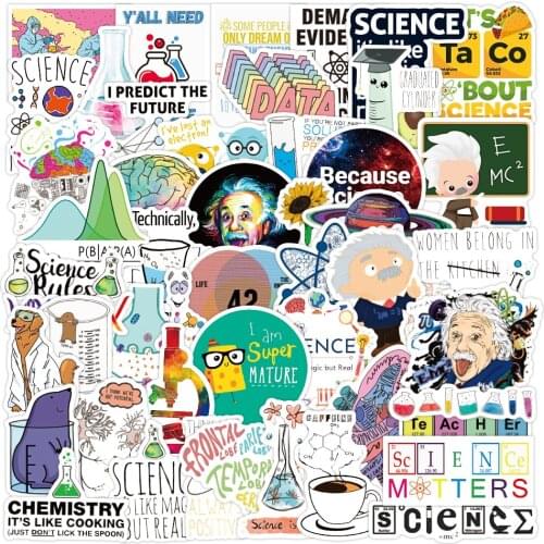 10/50 pcs/pack Science Experiment Chemical Lab Stickers for Student DIY Laptop PC Phone Skateboard Suitcase Decals Sticker