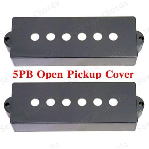 2 Pcs Open Pickup Cover/Lid/Shell/Top for 5-String PB Bass Guitar