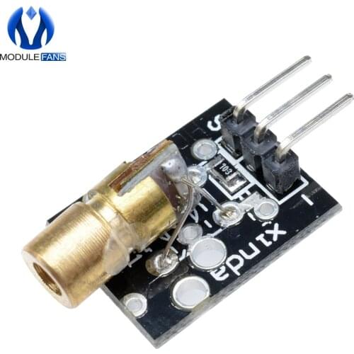 2PCS KY-008 650nm 5V Red Laser Sensor 6mm 5mW Transmitter Module Dot Diode Copper Head For Arduino Compatible With UNO MEGA 2560