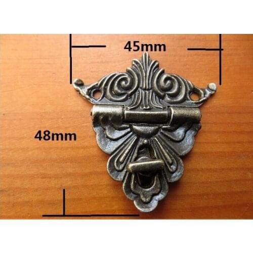 20pcs/lot 48 * 45MM antique buckle / alloy buckle box / wooden wine box lock / small box buckle clasp