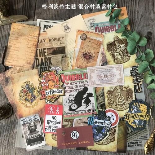 46 PCS\SET Magic Academy Series Tools Mask Key Books Decoration Stickers Diy Ablum Diary Scrapbooking Label Sticker Stationery